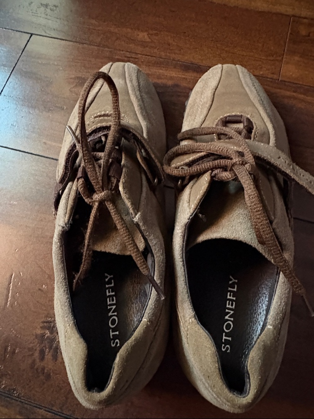 Stonefly Suede Leather Sneaker 40EU LaceUp Strap Tread Two-Tone Brown Athleisure - Picture 10 of 12